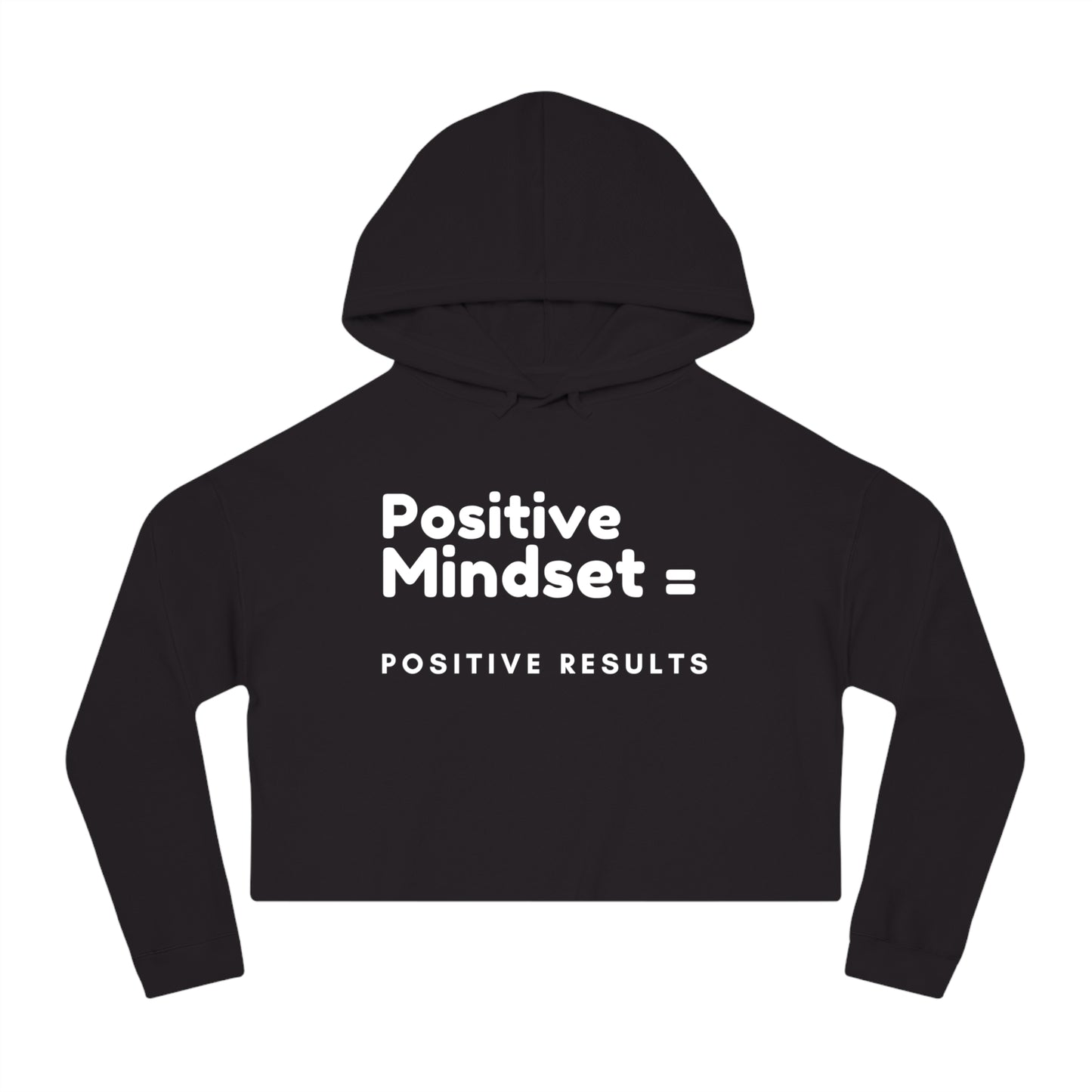 Positive Mindset Cropped Hoodie, Inspirational Clothing, Motivational Sweatshirt, Gift for Women, Positive Vibes Apparel, Casual Wear