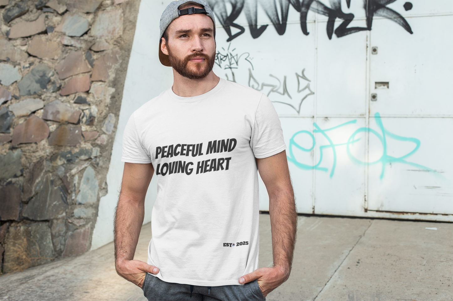 Unisex Peace & Love Heart Design