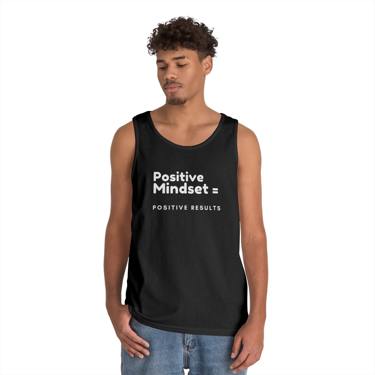 Positive Mindset Unisex Heavy Cotton Tank Top - Motivational Apparel for Everyday Inspiration