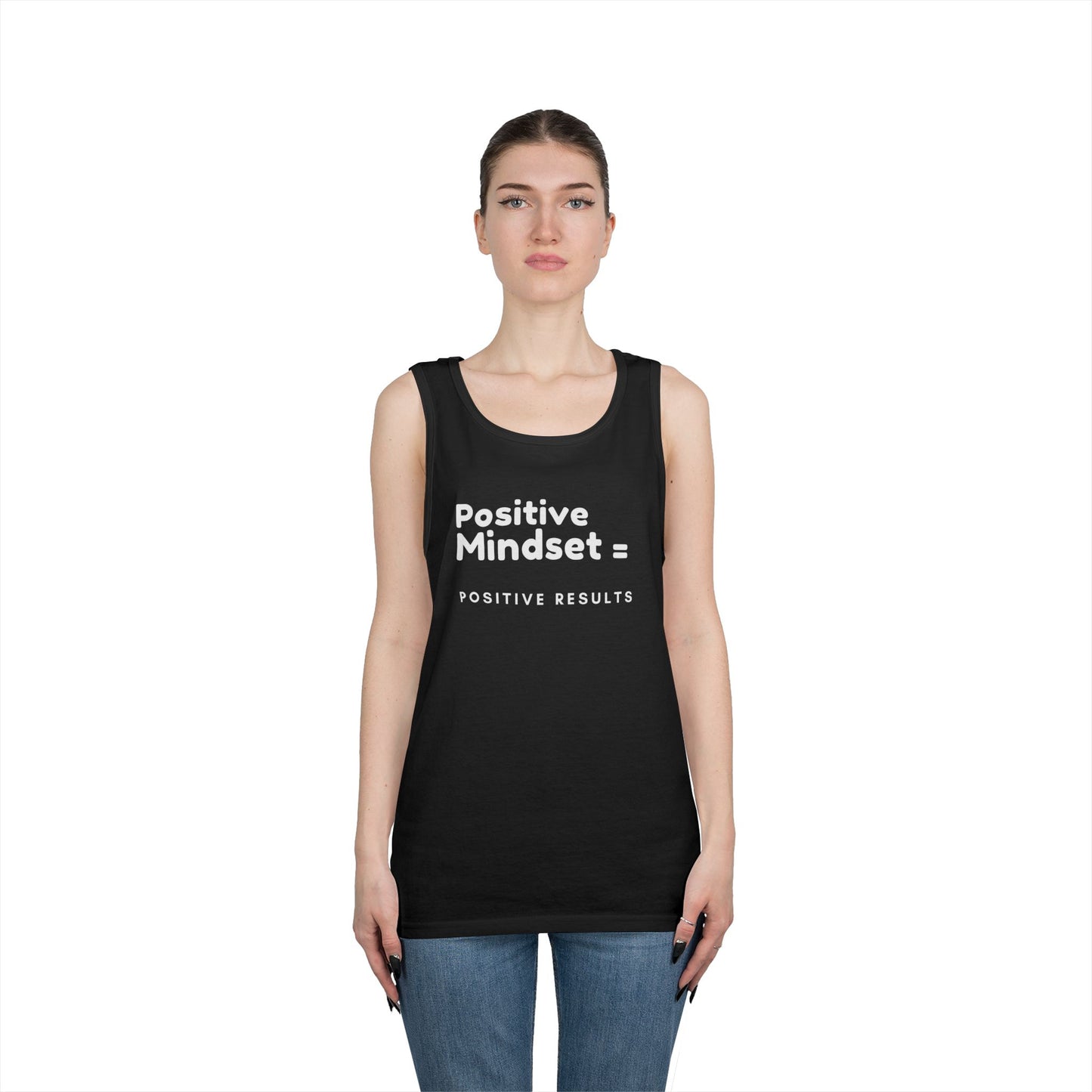 Positive Mindset Unisex Heavy Cotton Tank Top - Motivational Apparel for Everyday Inspiration