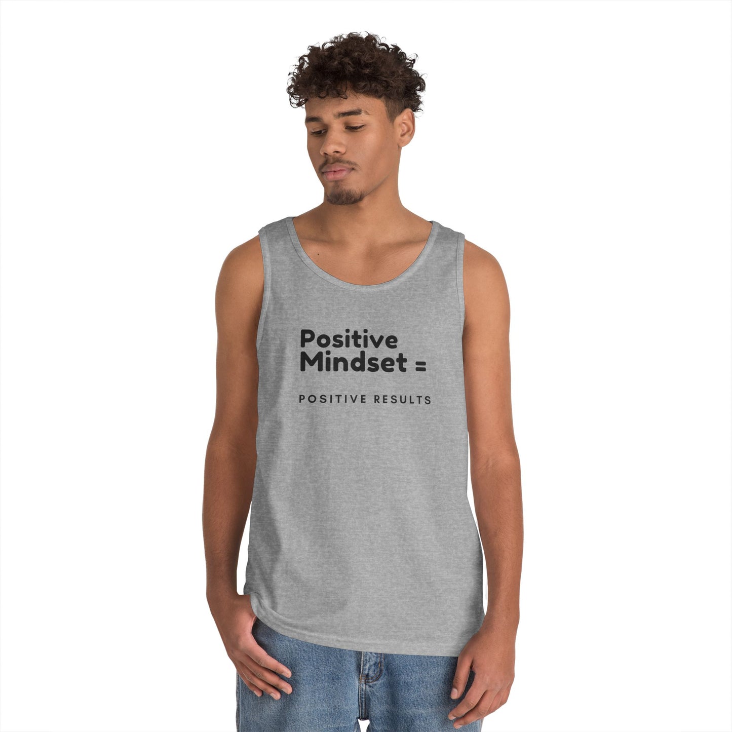 Positive Mindset Unisex Heavy Cotton Tank Top - Motivational Apparel for Everyday Inspiration