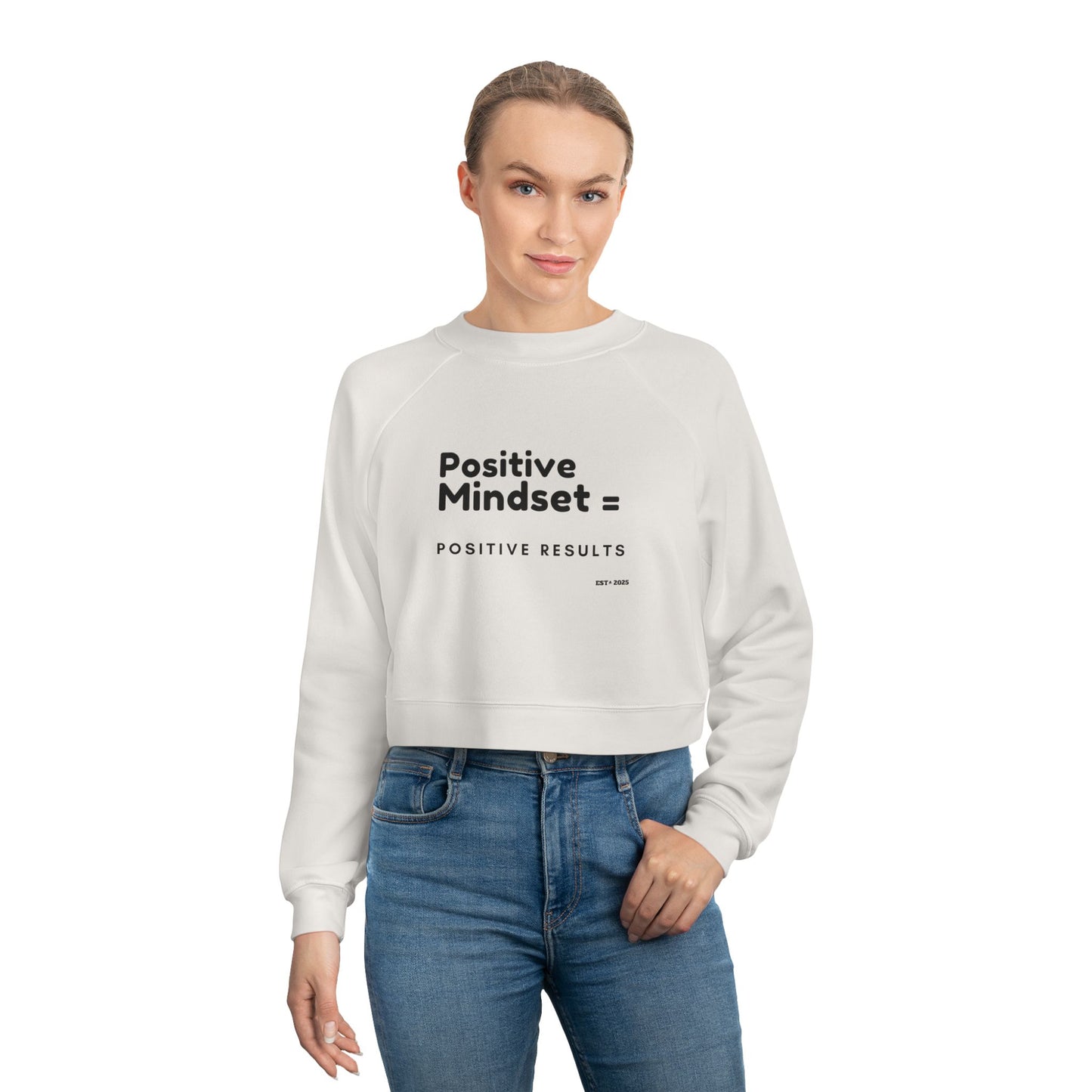 Positive Mindset Women's Cropped Fleece Pullover, Motivational Sweatshirt, Cute Casual Wear, Gift For Her, Inspirational Fashion, Cozy [...]