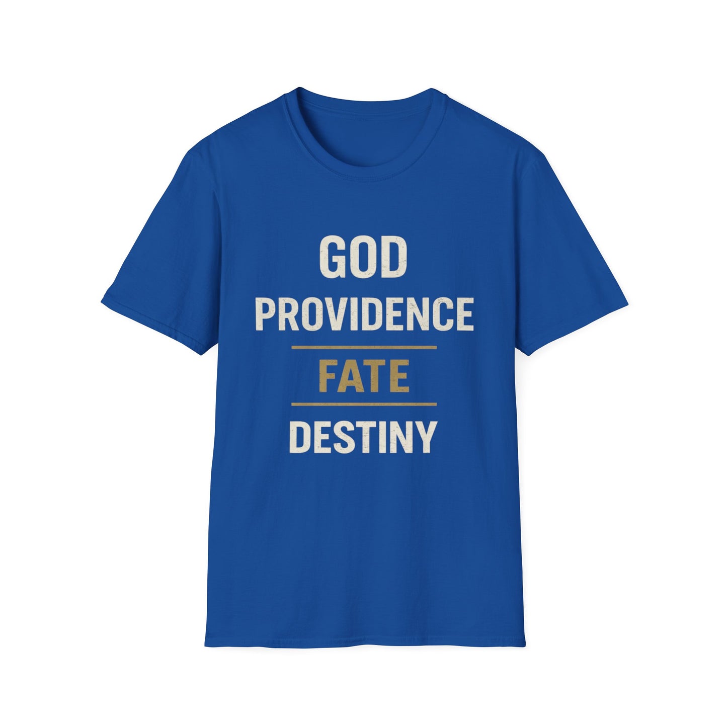 Faith Typography T‑Shirt — "God Providence Fate Destiny" Inspirational Christian Tee
