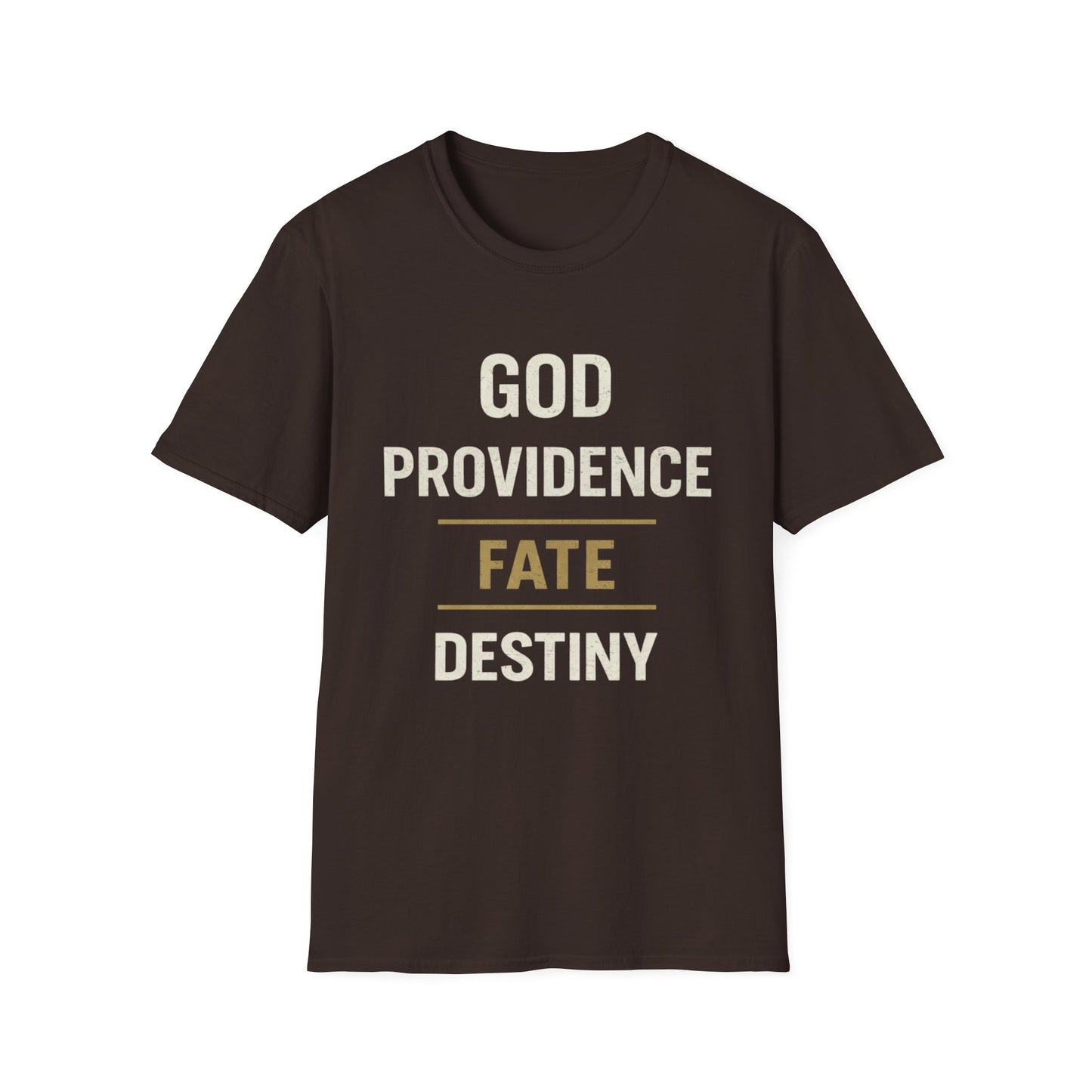 Faith Typography T‑Shirt — "God Providence Fate Destiny" Inspirational Christian Tee