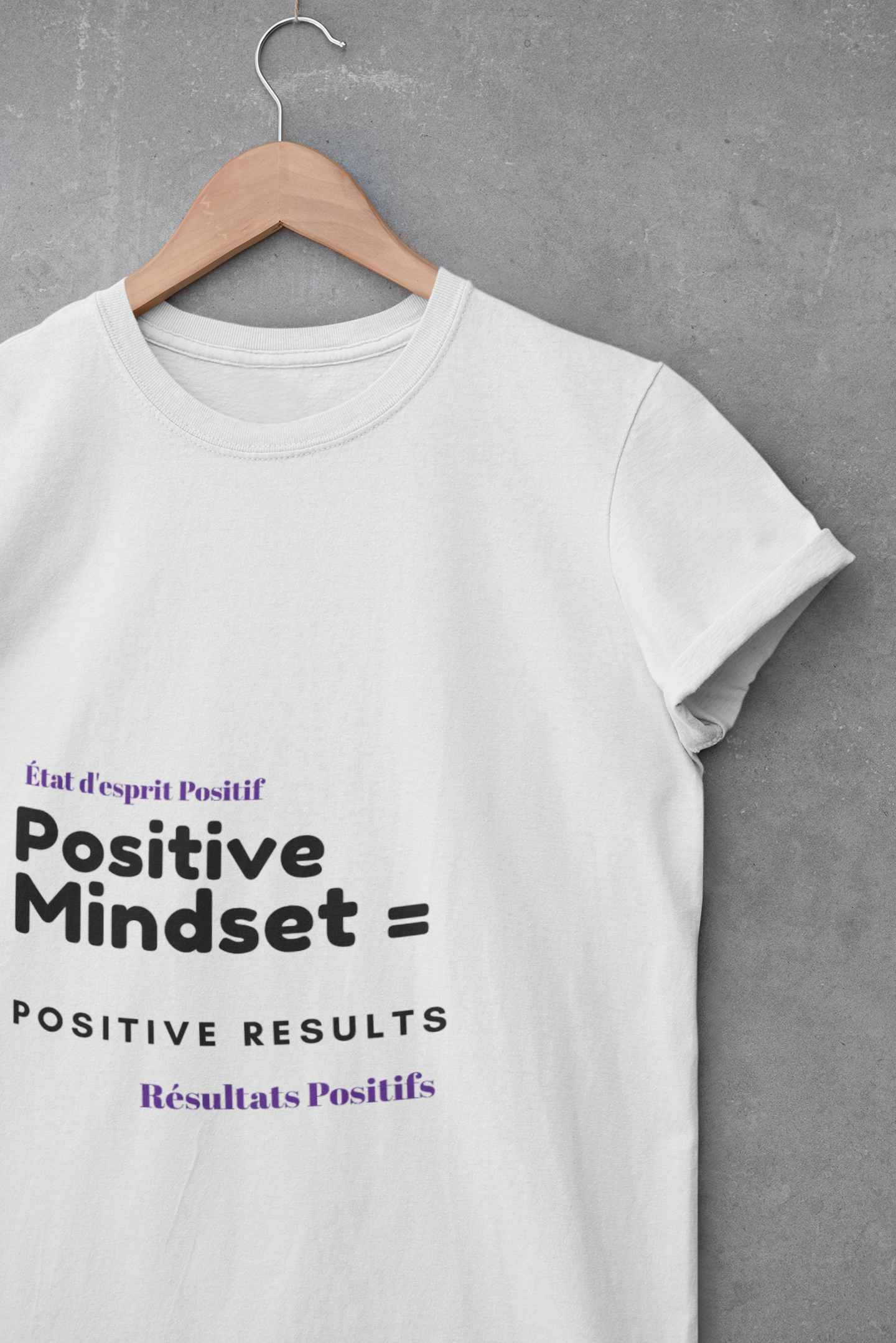 Positive Mindset Unisex Cotton Crew Tee - Motivational T-Shirt for Everyday Inspiration"French"