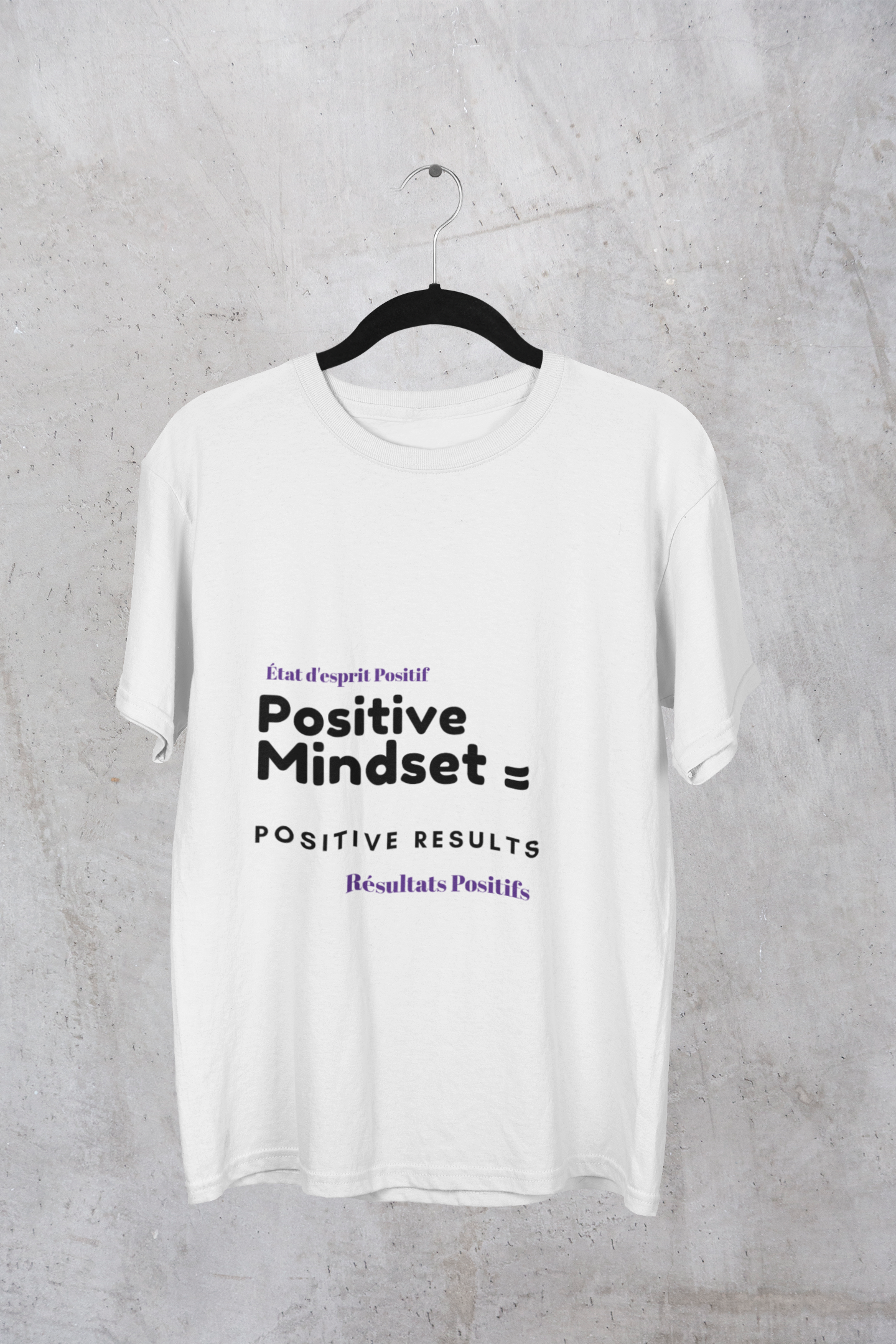 Positive Mindset Unisex Cotton Crew Tee - Motivational T-Shirt for Everyday Inspiration"French"