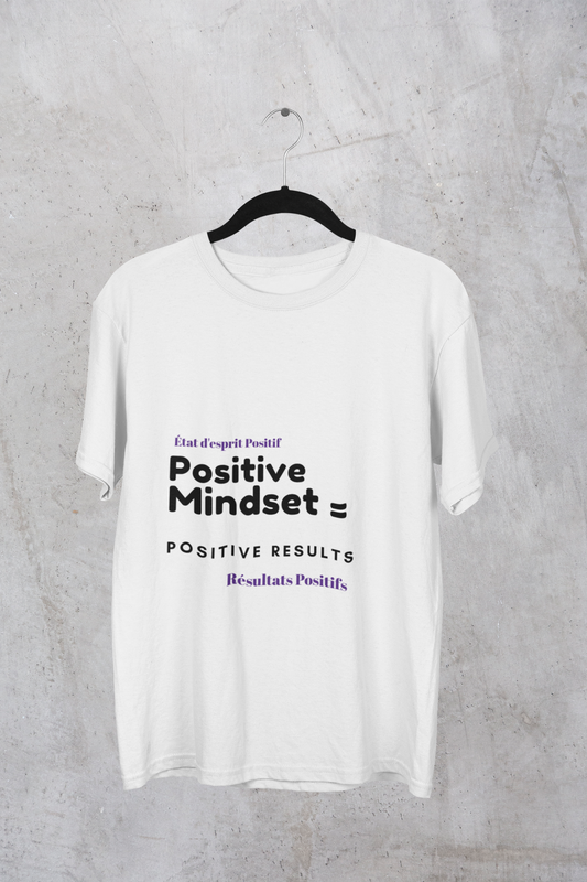 Positive Mindset Unisex Cotton Crew Tee - Motivational T-Shirt for Everyday Inspiration"French"