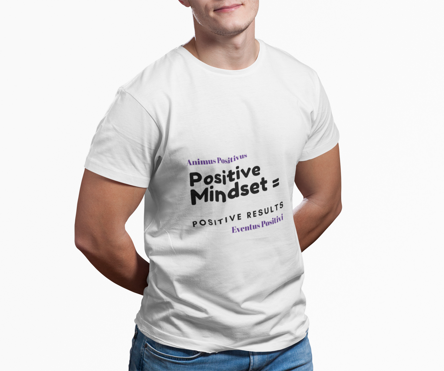 Positive Mindset Unisex Cotton Crew Tee - Motivational T-Shirt for Everyday Inspiration" Latin"