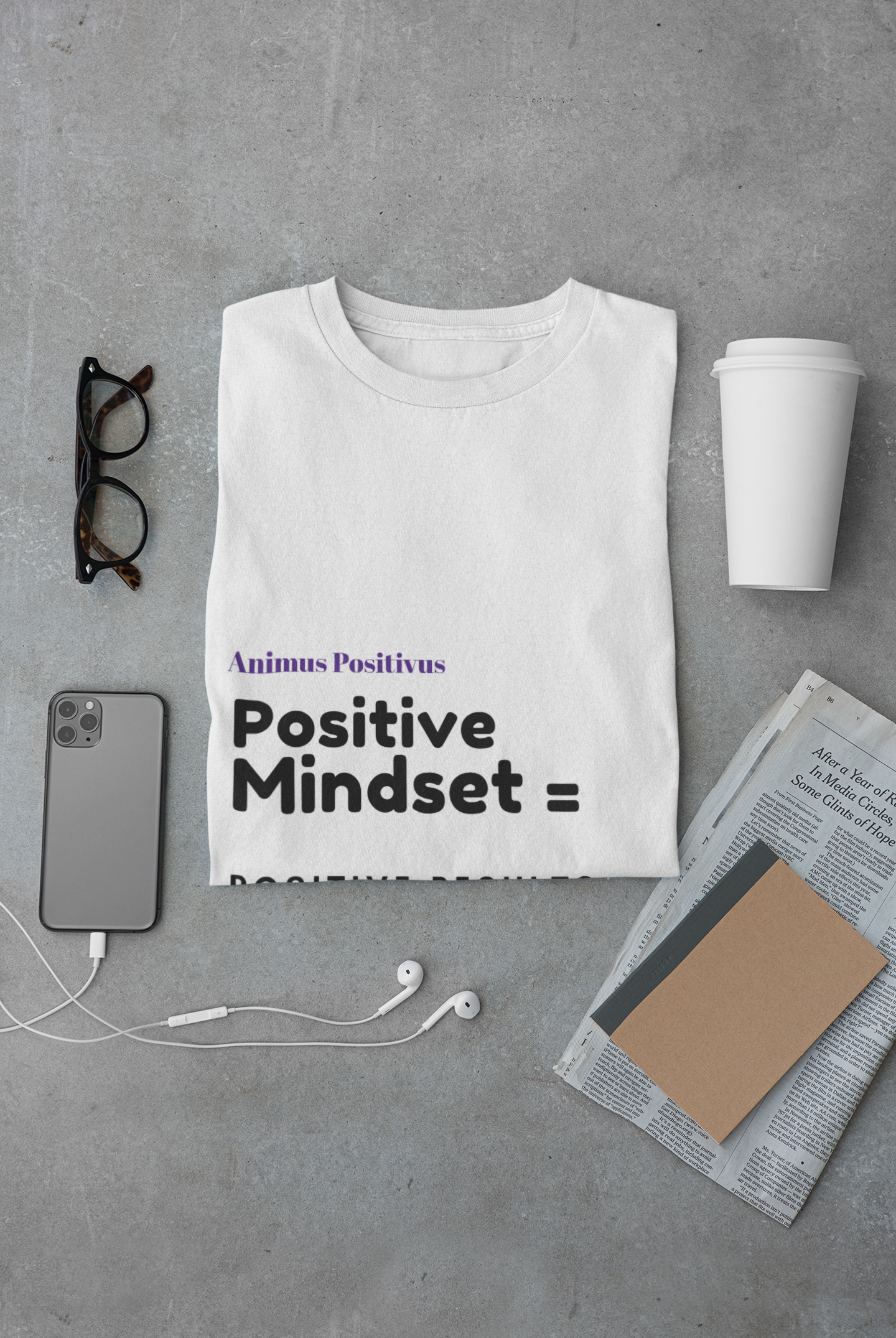 Positive Mindset Unisex Cotton Crew Tee - Motivational T-Shirt for Everyday Inspiration" Latin"