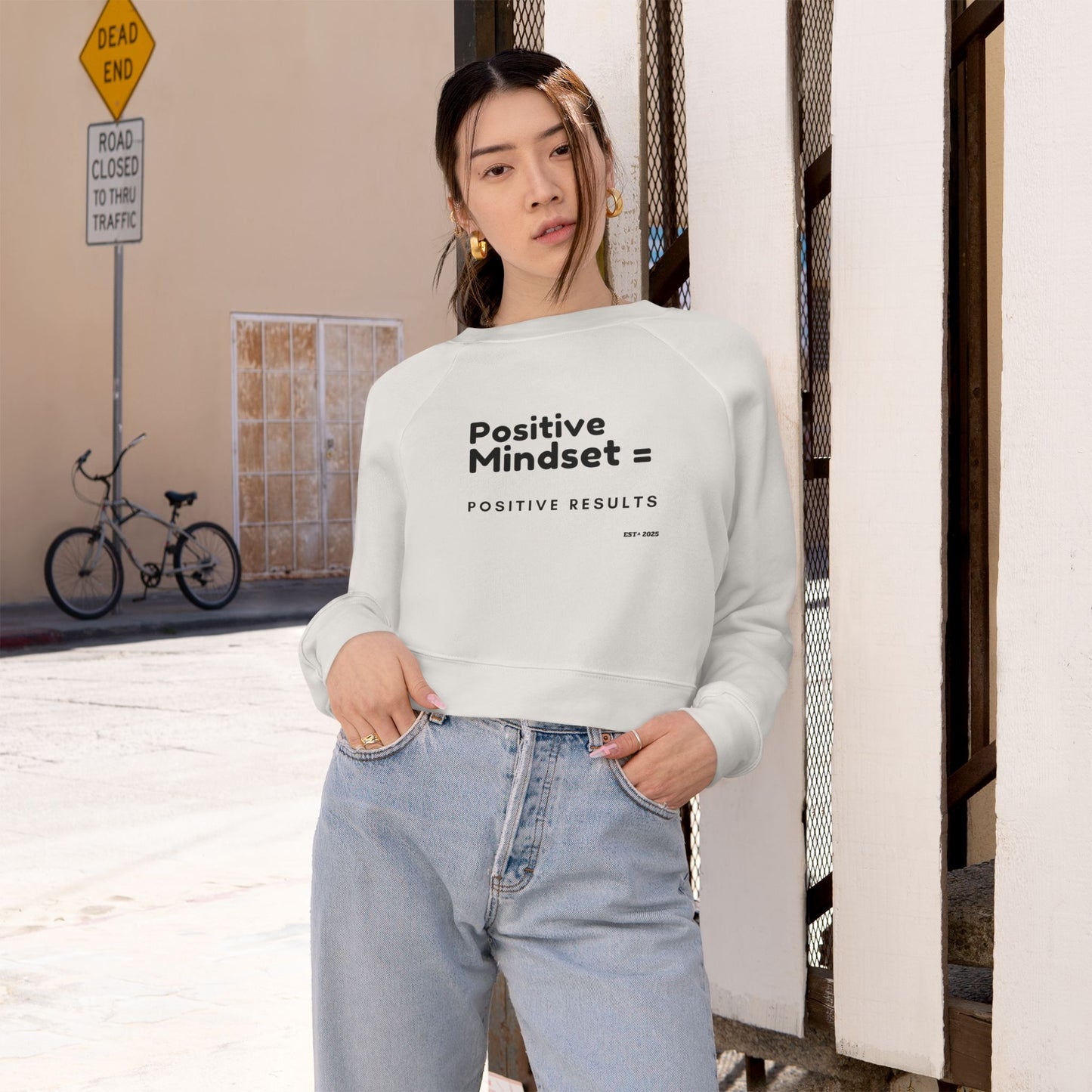 Positive Mindset Women's Cropped Fleece Pullover, Motivational Sweatshirt, Cute Casual Wear, Gift For Her, Inspirational Fashion, Cozy [...]