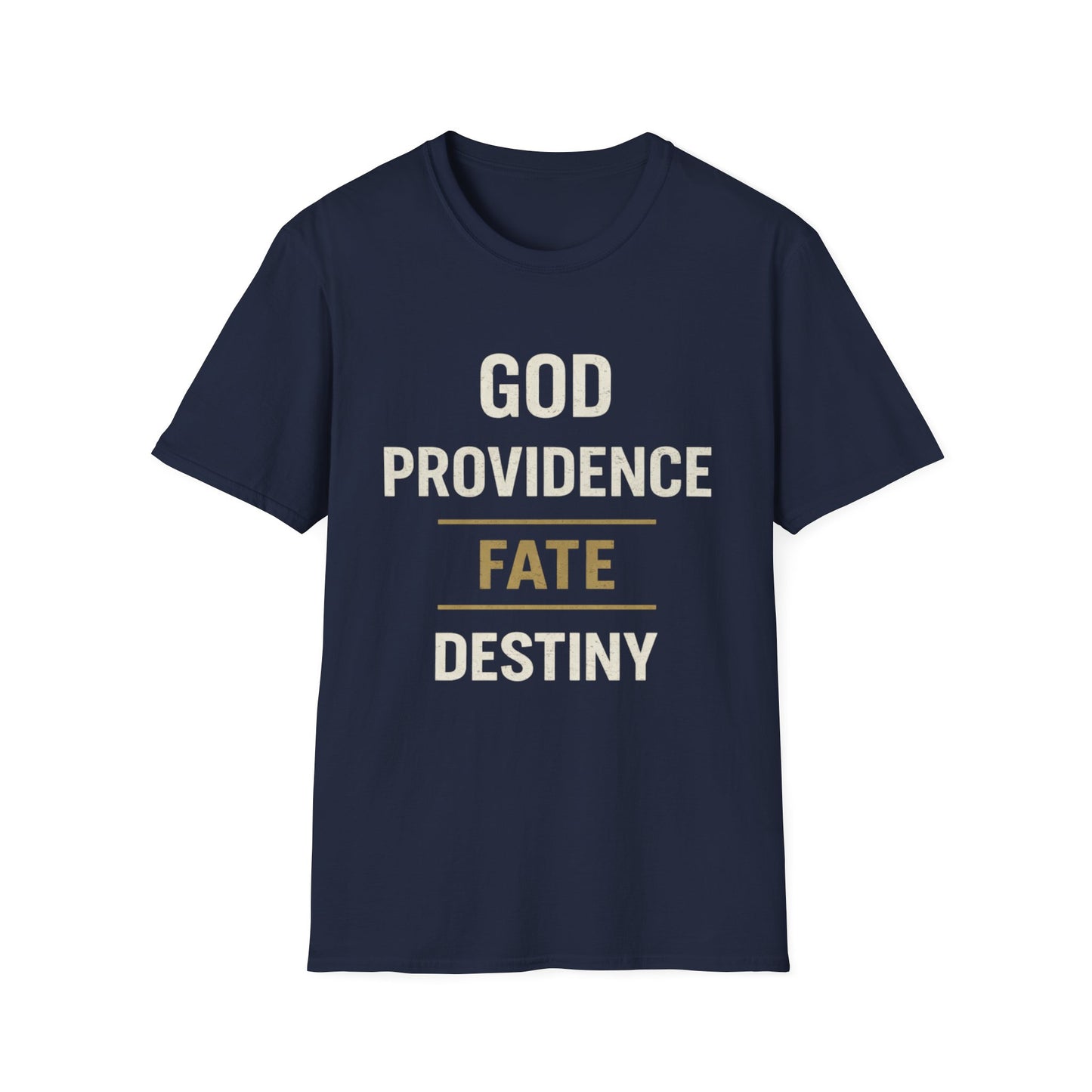 Faith Typography T‑Shirt — "God Providence Fate Destiny" Inspirational Christian Tee