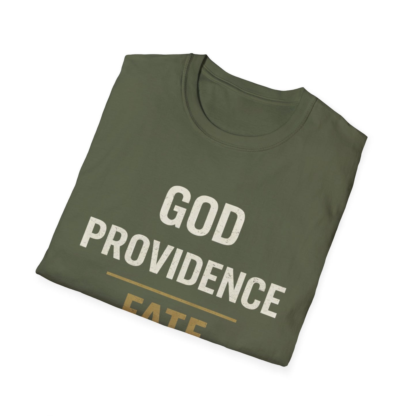 Faith Typography T‑Shirt — "God Providence Fate Destiny" Inspirational Christian Tee