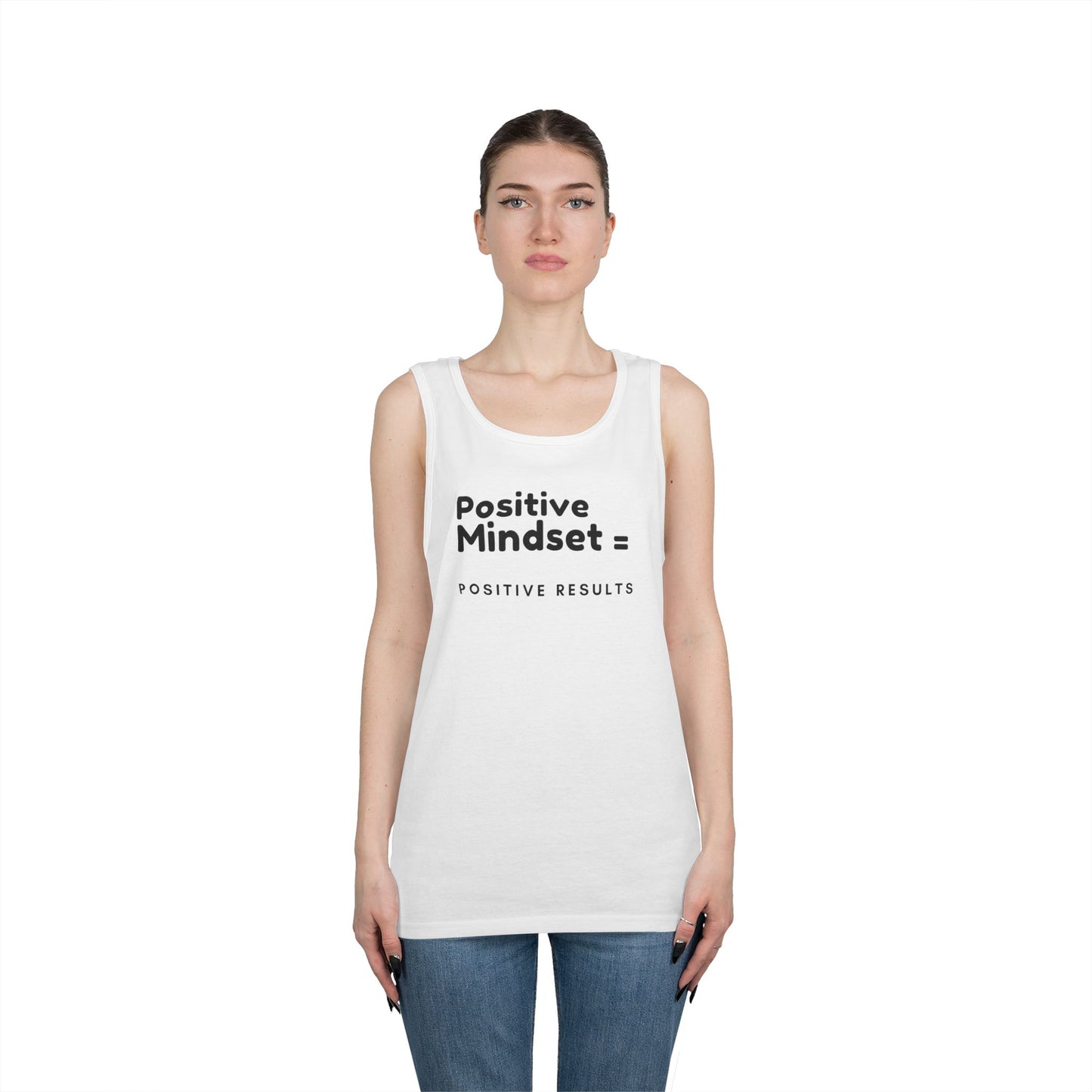 Positive Mindset Unisex Heavy Cotton Tank Top - Motivational Apparel for Everyday Inspiration