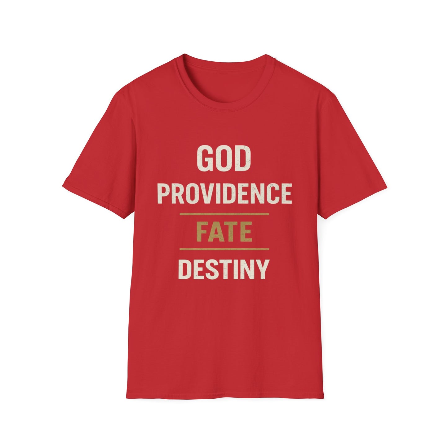 Faith Typography T‑Shirt — "God Providence Fate Destiny" Inspirational Christian Tee