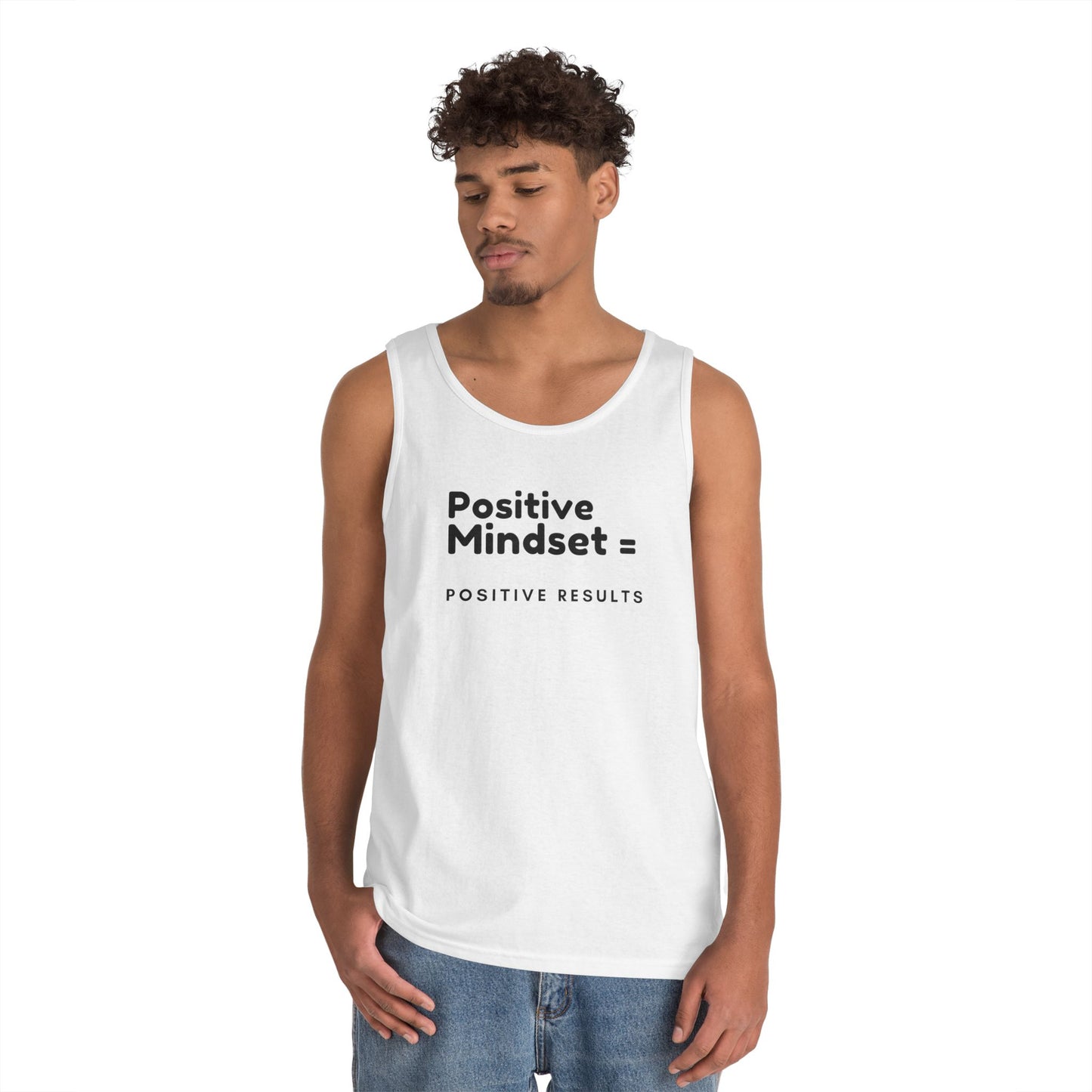 Positive Mindset Unisex Heavy Cotton Tank Top - Motivational Apparel for Everyday Inspiration